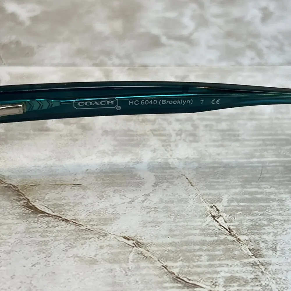 Coach Eyeglasses HC 6040 Brooklyn Dark Tortoise Teal 52-16-135 FRAMES ONLY